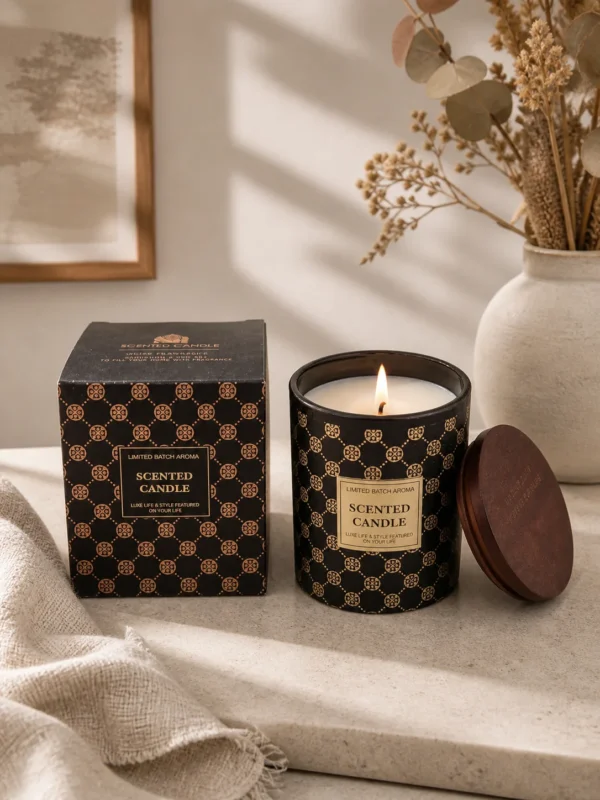 Luxury Calm Milky Scented Candle – 200g Premium Home Fragrance Jar Candle