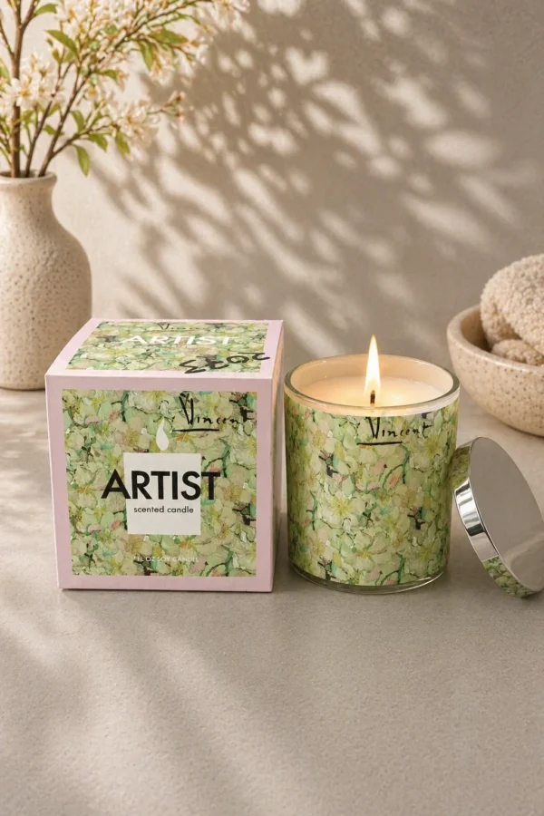 Artist Series Soy Scented Candle – Wild Roses & Almond Blossom (Van Gogh Inspired, 200g) Regular price