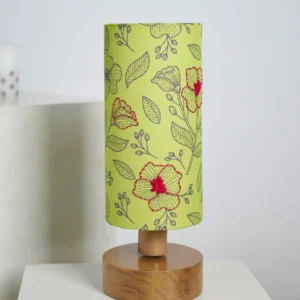 1 Wooden Floral Hand-Stitched Lampshade