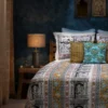 White Printed Cotton Bed Cover Set