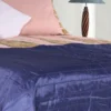 2 Royal Blue Embroidered Cotton-Silk Polyester Quilt
